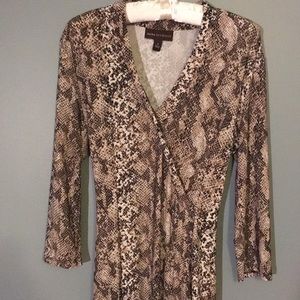 Animal print soft rayon dress